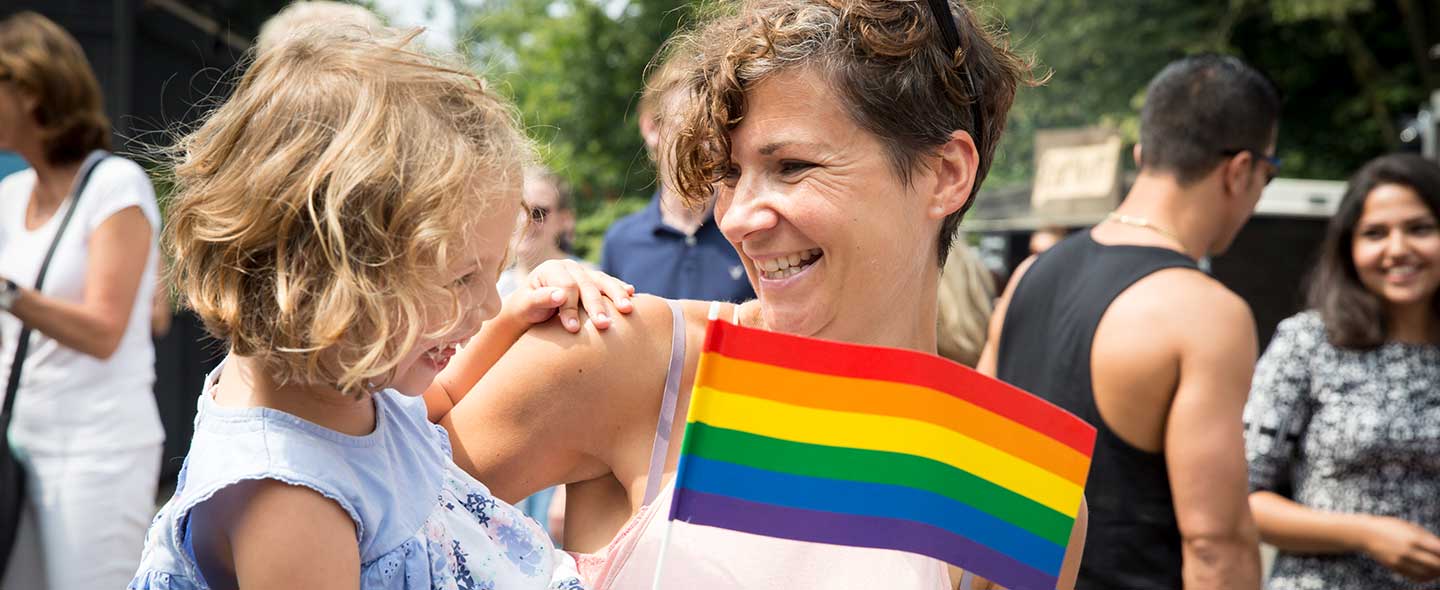 community enagement: family at pride parade